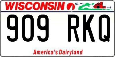 WI license plate 909RKQ