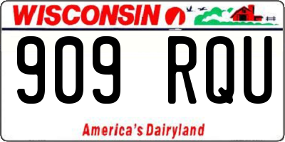 WI license plate 909RQU
