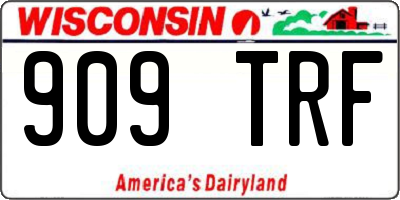 WI license plate 909TRF