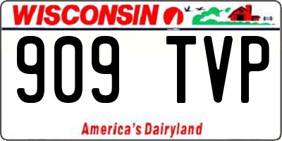 WI license plate 909TVP