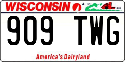 WI license plate 909TWG
