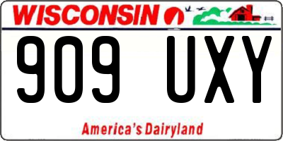 WI license plate 909UXY