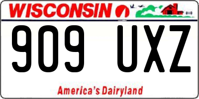 WI license plate 909UXZ