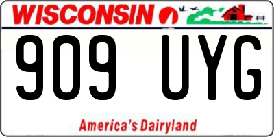 WI license plate 909UYG