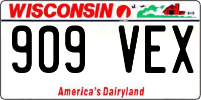 WI license plate 909VEX
