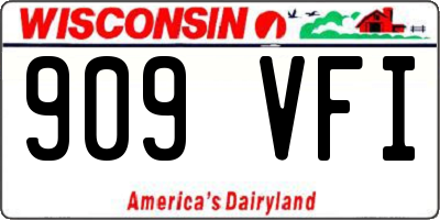 WI license plate 909VFI