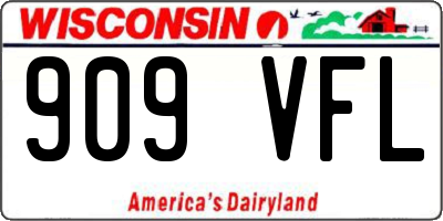 WI license plate 909VFL