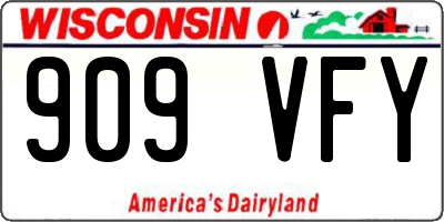 WI license plate 909VFY