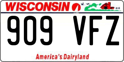 WI license plate 909VFZ