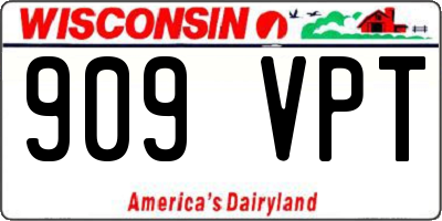 WI license plate 909VPT