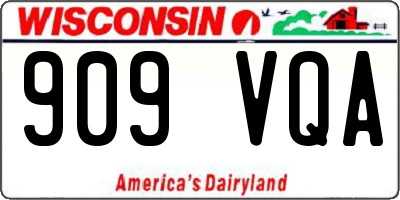 WI license plate 909VQA