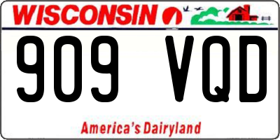 WI license plate 909VQD