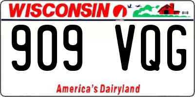 WI license plate 909VQG