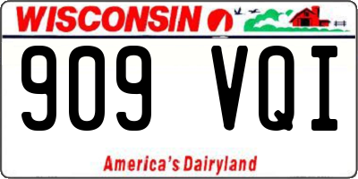 WI license plate 909VQI