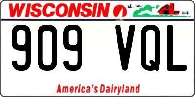 WI license plate 909VQL