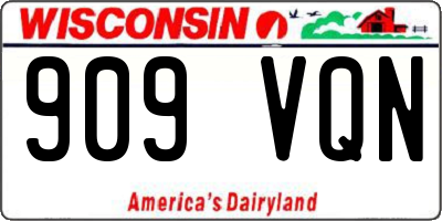 WI license plate 909VQN