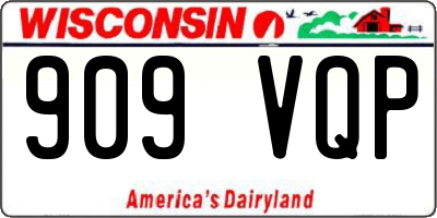 WI license plate 909VQP