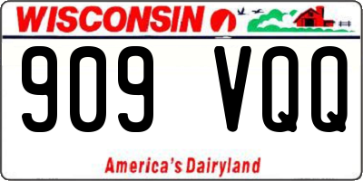 WI license plate 909VQQ