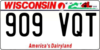 WI license plate 909VQT