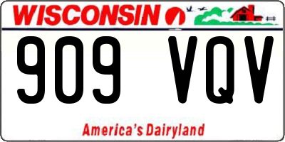 WI license plate 909VQV