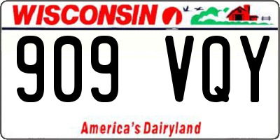 WI license plate 909VQY
