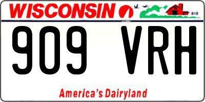 WI license plate 909VRH