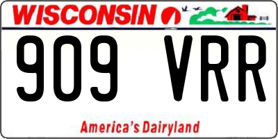 WI license plate 909VRR