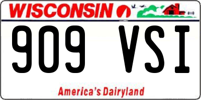 WI license plate 909VSI