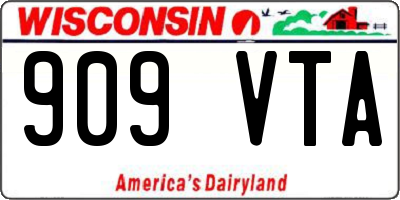 WI license plate 909VTA