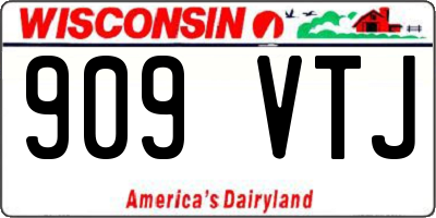 WI license plate 909VTJ