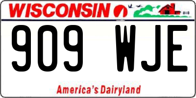 WI license plate 909WJE