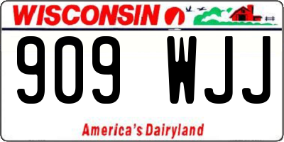 WI license plate 909WJJ