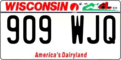 WI license plate 909WJQ