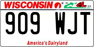 WI license plate 909WJT