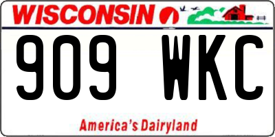 WI license plate 909WKC
