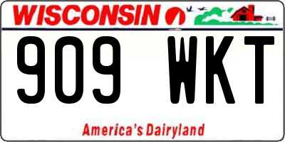 WI license plate 909WKT