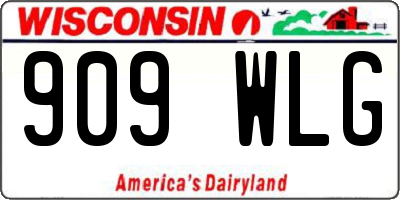 WI license plate 909WLG