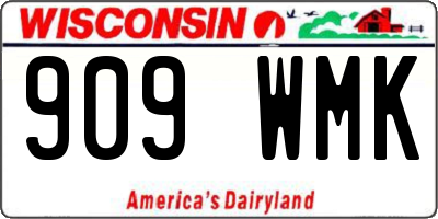 WI license plate 909WMK