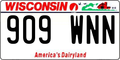 WI license plate 909WNN