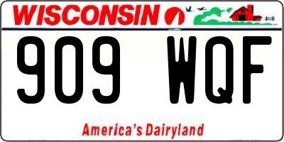 WI license plate 909WQF