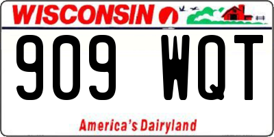WI license plate 909WQT