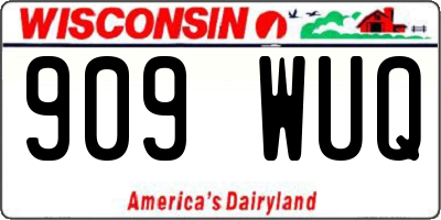WI license plate 909WUQ