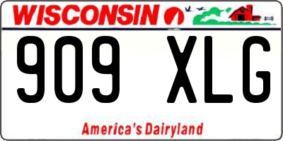 WI license plate 909XLG