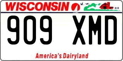WI license plate 909XMD