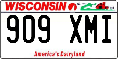 WI license plate 909XMI