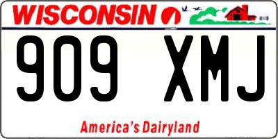 WI license plate 909XMJ