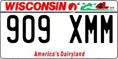 WI license plate 909XMM