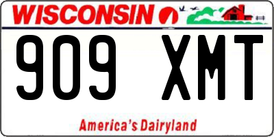 WI license plate 909XMT