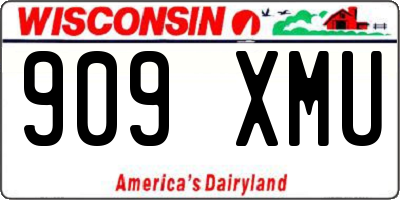 WI license plate 909XMU