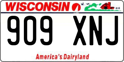 WI license plate 909XNJ